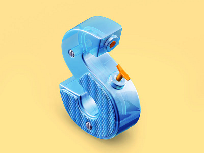 S is for summer 3d c4d illustration modeling plastic pump summer water