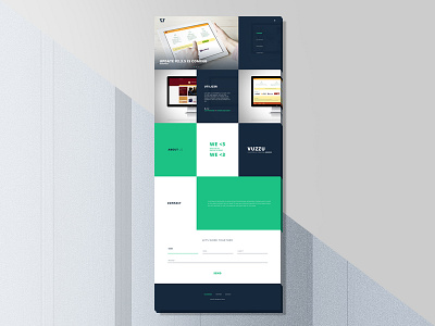 Vuzzu/ web adobe design elements minimal one page photoshop psd theme ui web web design