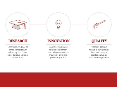 Website About section icons illustration vector web design