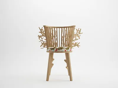 Branch chair bird branch chair deer design fajno fajnodesign forest illustration interior wood
