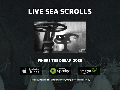Live Sea Scrolls website music one page simple web design web development