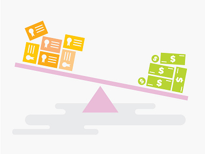 Balance Licensing balance flat money scale small business solution tech triangle