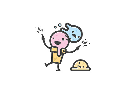 Happy Birthday Carla! birthday food happy ice cream melt pistol simple stroke