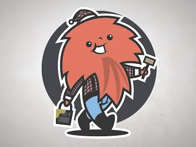 Maple Boy Icon leaf logo maple mascot syrup vector