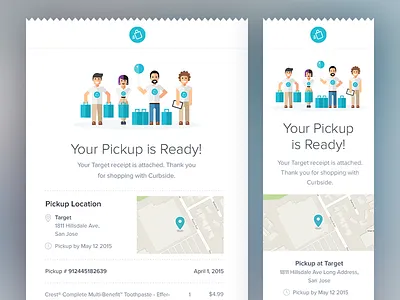 Email Receipt email illustartions mobile receipt responsive