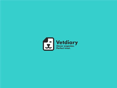 Vetdiary animal branding character cure diary dog management page paper treat veterinary