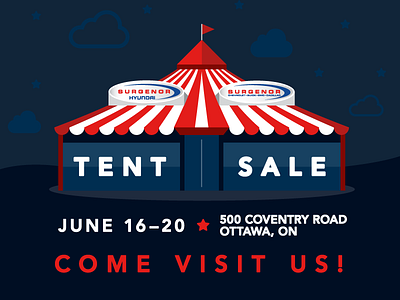Tent Sale banner dealership graphic sale tent