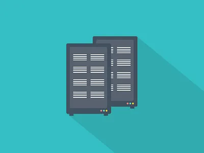 Servers flat graphic design illustration servers shadow