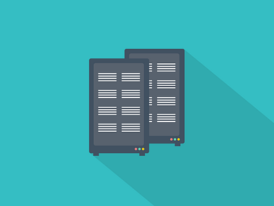 Servers flat graphic design illustration servers shadow