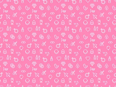 Pink Wedding Pattern champagne heart icons love marrage outline icons outline patter pattern ring seamless wedding weddings