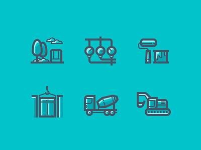 Сonstruction icons icons line