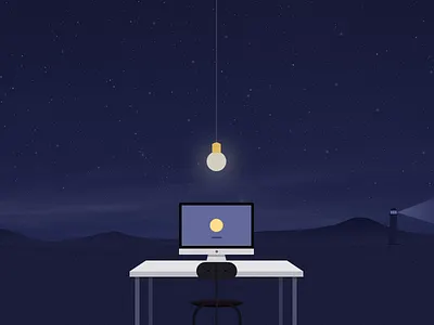 Design Is Lonely design desk illustration lonely workspace