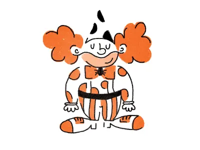 Carl the Clown adobe character circus clown design doodle drawing illustration illustrator minimal