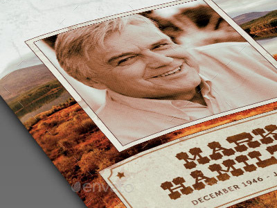 Countryside Funeral Program Template in memory of memorial cards memorial service memorial service program mountain obituary order of service program for funeral program templates remembrance booklet rockibee