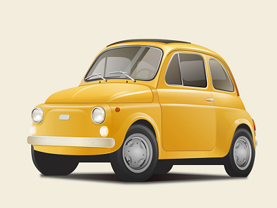 FIAT 500 car illustrator