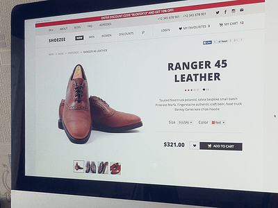 Product Page banner ecommerce flat product shoes shop sketchapp