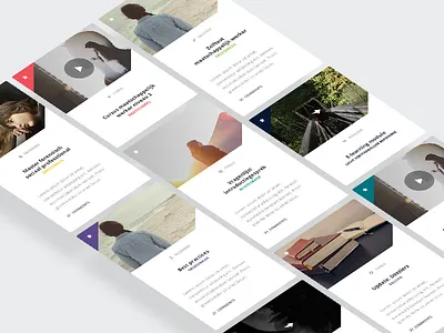 Card grid cards info media video