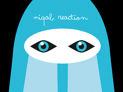 Niqab reaction flat design head illustration illustrator vector art