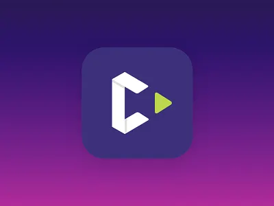 C App Icon app c fold gradient icon ios metronome origami play