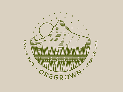 Oregrown illustration mountains river