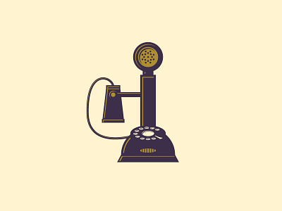 Give Us A Call art deco atomos branding deco identity logo phone rocket