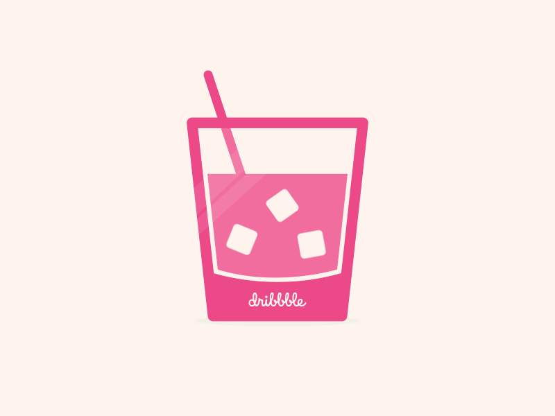 Hello Dribbble! cheers glass shake