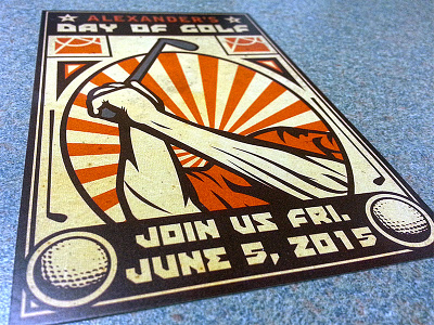 Golf tournament invitation golf invitation postcard propaganda