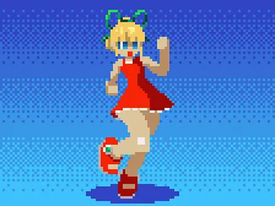 Roll capcom mega man nes pixel pixel art