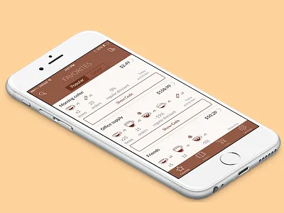Coffee App app clean coffee easy espresso flat ios iphone latte list