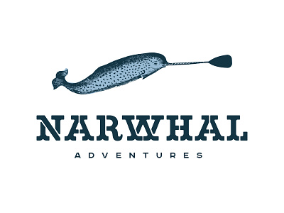 Narwhal Adventures adventure beach brand identity logo logotype mark ocean paddle