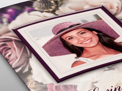 Purple Floral Funeral Program Template funeral template home going service in loving memory in memory of loswl memorial bulletin memorial service memorial service program obituary ornamental program for funeral program templates