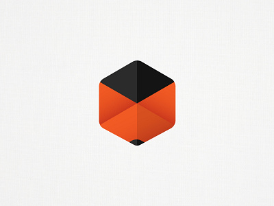 Fox Cube animal box cube fox gradient hex hexagon logo