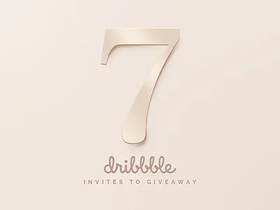 Dribbble Invites Giveaway cream dribbble invites giveaway gold hi end illustration invitation invite luxury minimal rosegold sunbzy