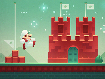 Hero castle h letter a day mario nerdy riotvisualdesign