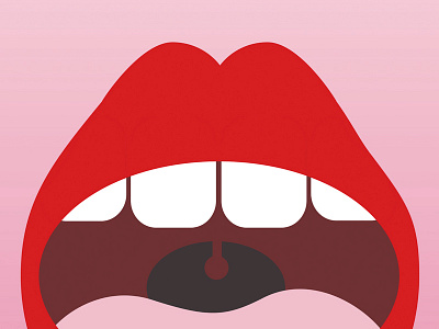 Mouth flat design head illustration illustrator vector art