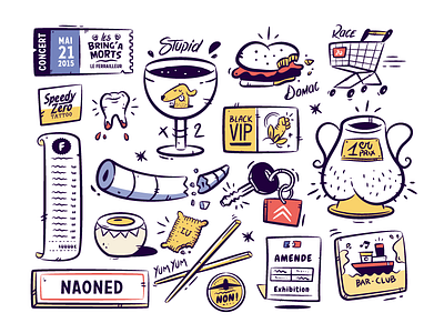 Nabu - Clues 2015 beer beubar boat burger france illustration key labeubar nabu nantes tooth
