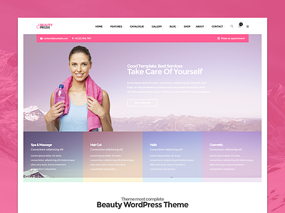 BeautyPress - WordPress Spa Beauty Theme beauty hair massage salon skin spa theme wordpress