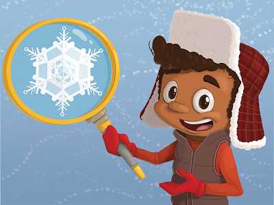 Snowflake Boy boy character frozen illustration snow snowflake weather