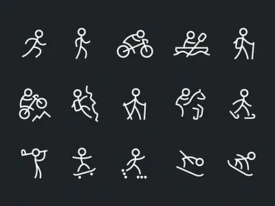 Sport Icons bike icon icon pack icon set ios line icons outline icons run icon sport icons walk icon