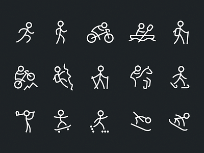 Sport Icons bike icon icon pack icon set ios line icons outline icons run icon sport icons walk icon