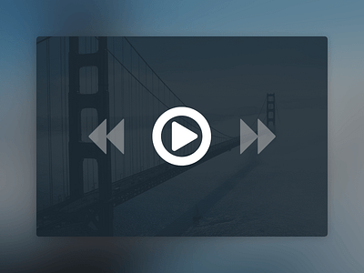 (Free PSD) Minimal Video Player blue design free freebie icons minimal player ui video web