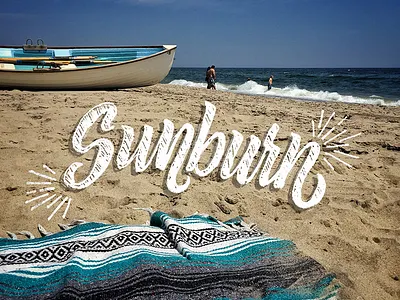 LB&L •|002|• Sunburn brush lettering calligraphy calligraphy. handlettering handtype little bits and letters