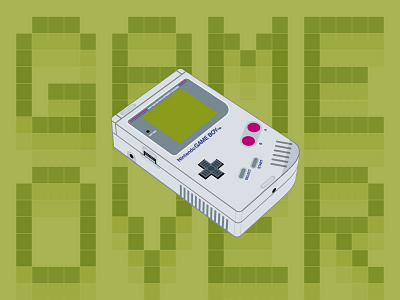 Game Over game gameboy illustration iso nintendo retro