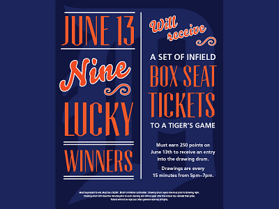 Tiger's Tickets Giveaway Sign baseball box seats casino detroit giveaway tickets tiger winners