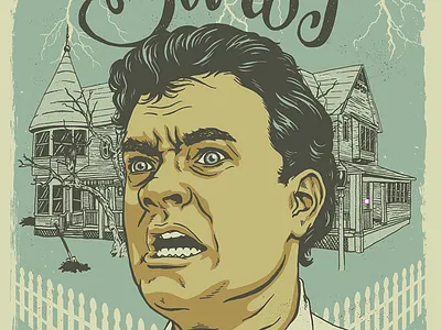 The Burbs burbs illustration portrait poster screen print tom hanks