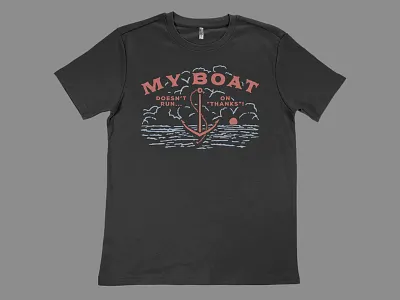 Denison Yacht Sales - Graphic Tee apparel client project graphic tee ocean shirt silkscreen tee tshirt typography vintage yacht