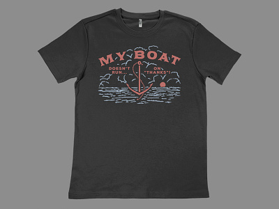 Denison Yacht Sales - Graphic Tee apparel client project graphic tee ocean shirt silkscreen tee tshirt typography vintage yacht