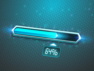 Progress Bar Loader bar cosmic future gameart loader metal optic progress sci fi slot ui vector