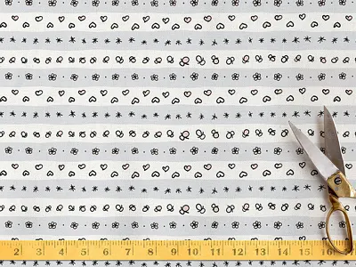 Baby Love for Minted baby doodle fabric flower heart home minted nursery pacifier pattern stripes textile