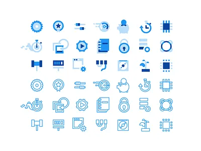 Icon set flat icons iconset material stroke